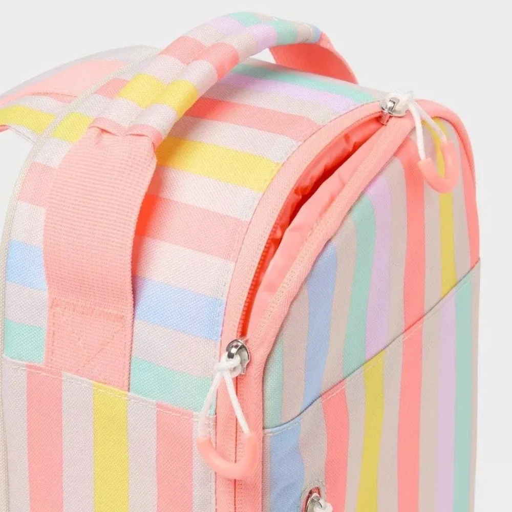 Sun Squad 6 Can Soft Sided Cooler 4.5qt‎ Striped New With Tags
